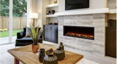 SimpliFire Scion 78" Linear Electric Built-In Fireplace