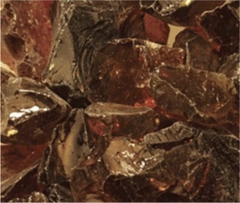 Majestic Amber Crushed Glass Media for Pier & See-Through Multi-Sided Fireplaces