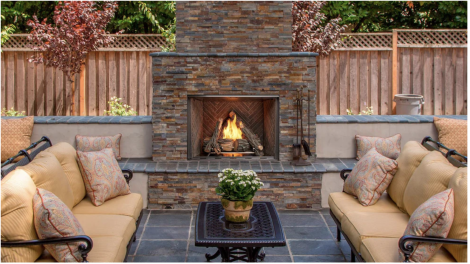 Majestic Courtyard 42" Traditional Outdoor Vent Free Natural Gas Fireplace With IntelliFire Ignition System