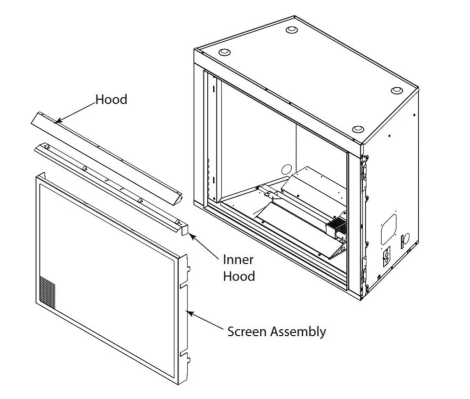 Majestic Framed Mesh Hang-On Screen for Courtyard 42" Gas Fireplace