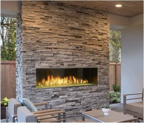 Majestic 60" Lanai Contemporary Outdoor Linear Vent Free Gas Fireplace with IntelliFire Plus Ignition System