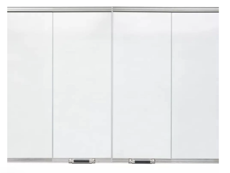Majestic DM6036-S 36" Stainless Steel Bi-Fold Glass Doors for Cottagewood 36" Wood Burning Fireplace