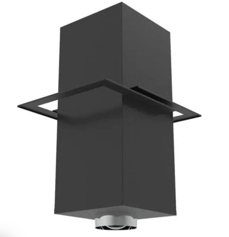 Superior 6SPBCCS Black Cathedral Ceiling Support for Freestanding Stove Snap-Pak 6" Wood-Burning Chimney System