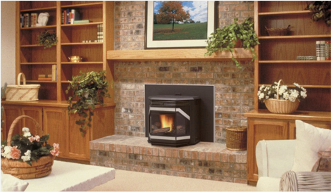 Iron Strike Winslow PI40GL 36" Traditional Cast-Iron modern Pellet Fireplace Insert