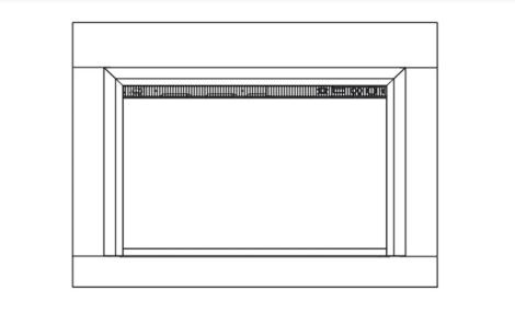 SimpliFire 4-Sided Small Surround with Removable Bottom Piece for GI-32-ZC
