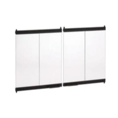 42" Standard Bi-Fold Glass Door, Black finish. Accessory