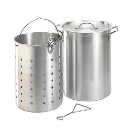 Turkey Frying Pot Kit 26 Qt. Aluminum with Basket & Thermometer