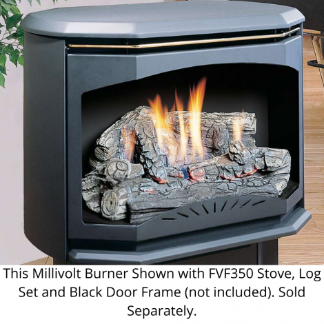 Kingsman Millivolt Vent Free Propane Burner System for FVF350 Series Stoves-LP