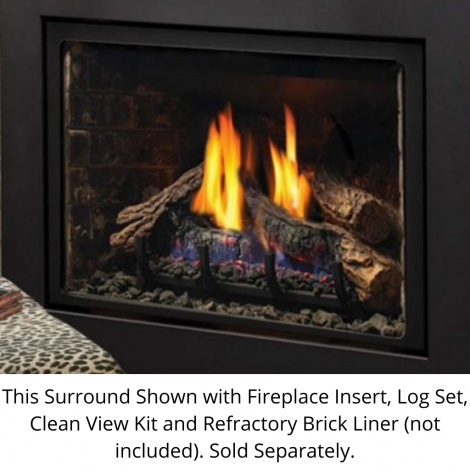 Kingsman Slim Surround in Black for IDV26 Series Fireplace Inserts