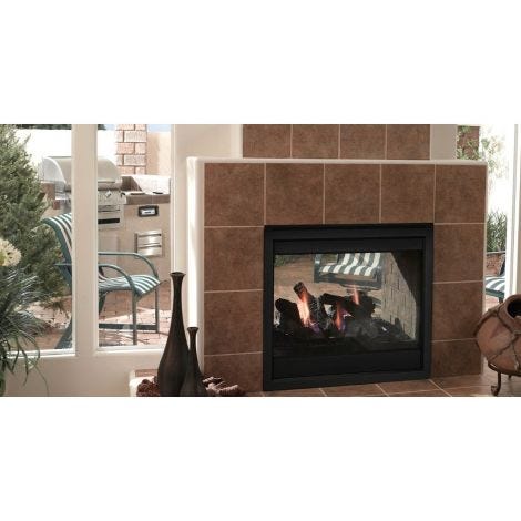 Majestic 36" Twilight II Indoor/Outdoor See-Through Gas Fireplace