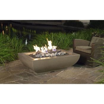 American Fyre Designs 50" Bordeaux Rectangle Gas Fire Bowl