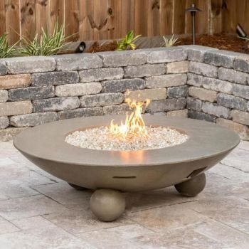 American Fyre Designs 54" Versailles Round Gas Fire Table with Ball Feet