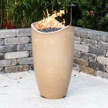 American Fyre Designs 20" Wave Gas Fire Urn with Access Door