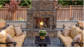 Majestic Courtyard 36" Traditional Outdoor Vent Free Natural Gas Fireplace With IntelliFire Ignition System