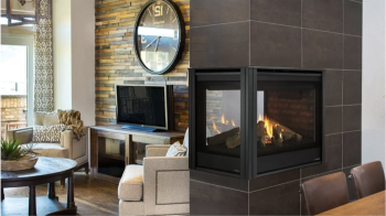 Majestic 36" Pier Traditional Multi-Sided Top/Rear Direct Vent Gas Fireplace w/ IntelliFire Touch Ignition System