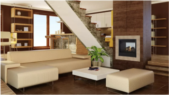 Majestic 36" See-Through Traditional Multi-Sided Top/Rear Direct Vent Gas Fireplace w/ IntelliFire Touch Ignition System