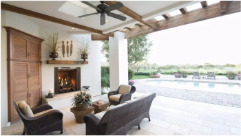 Majestic Castlewood 42" Traditional Outdoor Wood Burning Fireplace