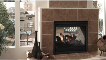 Majestic 36" Twilight Traditional Indoor/ Outdoor See-Through Vent Free Gas Fireplace with IntelliFire Touch Ignition System