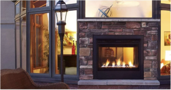 Majestic 36" Twilight Modern Indoor/Outdoor See-Through Gas Fireplace Contemporary with Intellifire Touch Ignition System