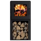 MF Fire Nova 2 Tower Satin Black Wood Burning Freestanding Stove