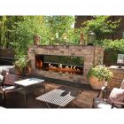 Carol Rose Collection 48" Manual Control Outdoor Linear See-Thru Fireplace