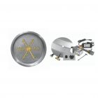 Firegear Pro Electronic Ignition Gas Fire Pit Burner Kit w/ Round Drop-In Pan