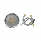 Firegear Pro Match Throw Gas Fire Pit Burner Kit w/ Round Drop-In Pan