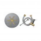 Firegear Pro Match Throw Ignition Gas Fire Pit Burner Kit w/ Round Flat Pan