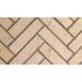 Superior Mosaic Masonry Brick Liner - Ivory Herringbone Split Stack F0341