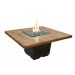 American Fyre Designs 60 Inch Reclaimed Wood Cosmopolitan Square Dining Gas Firetable
