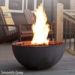 Kingsman Textured Concrete Gas Fire Bowl - Charcoal