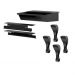 BLACK CAST IRON TRADITIONAL LEGS WITH ASH DRAWER