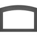 Napoleon Small Arched 4 Sided Faceplate For Oakville 3 Seris - Gun Metal (for use with 3 sided backerplate)