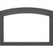 Napoleon Small Arched 4 Sided Faceplate For Oakville X4 - Gun Metal (for use with 3 sided backerplate)