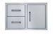 Single Door with Double Drawer, 34-in. W x 22-in. H 