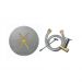 Firegear Pro Match Throw Ignition Gas Fire Pit Burner Kit w/ Round Flat Pan