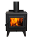 True North TN10 21" Black Vented Wood Burning Stove With Legs