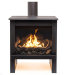 True North TN24 25" Black Direct Vent Free Standing Gas Stove