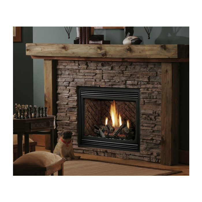 gas log fireplace indoor